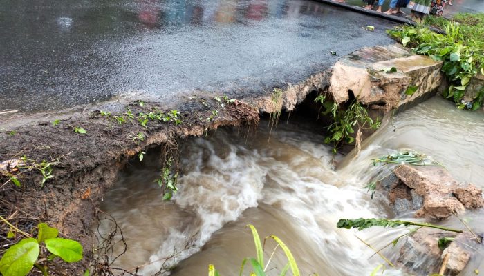 Tiga Titik Akses Jalan di Desa Teluk Limau Terputus