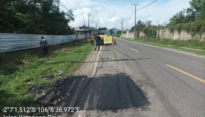 Setelah Santer di Media, BPJN Babel Gerak Cepat Tambal Jalan di Kawasan Pangkalbalam