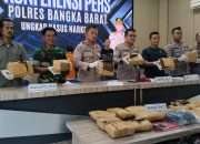 Polres Bangka Barat Dapat Tangkapan Besar 24 Kilogram Ganja dan 2 Kurir