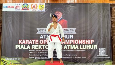 Karate Open Championship Atma Luhur, Bripda Naufal Kembali Sabet Medali Emas